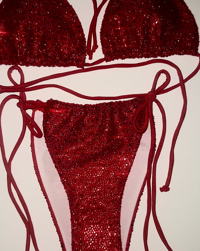 Ruby Red Crystal Bikini